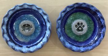 Gulf Stream Gifts, Pottery Dish - Crab, Paw Print